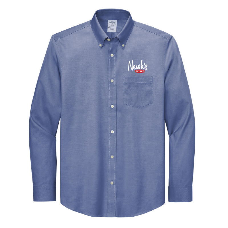 Men's Brooks Brother's Pinpoint Shirt - Cobalt Blue