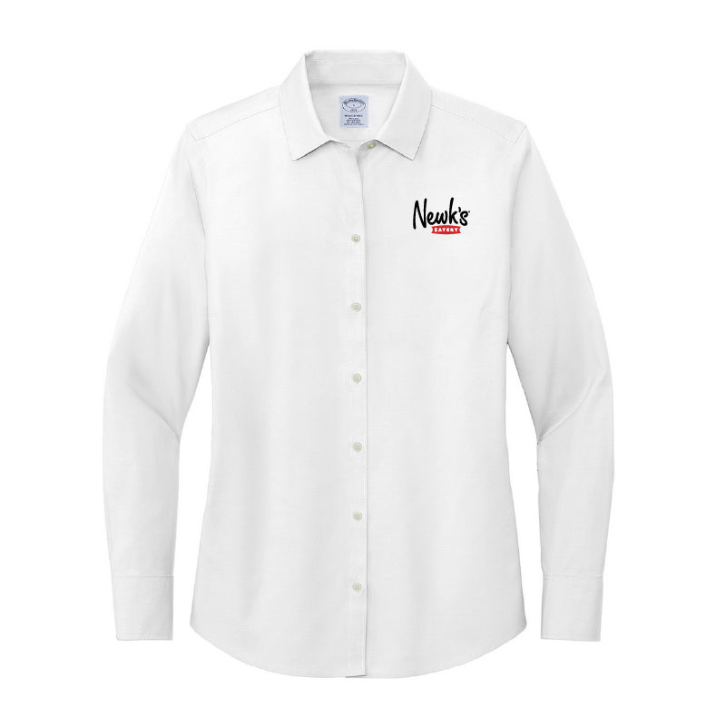 Women's Brooks Brother's Pinpoint Shirt - White