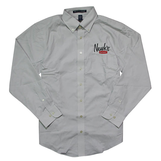 Men's LS Woven Shirt - Silver - LAST CHANCE